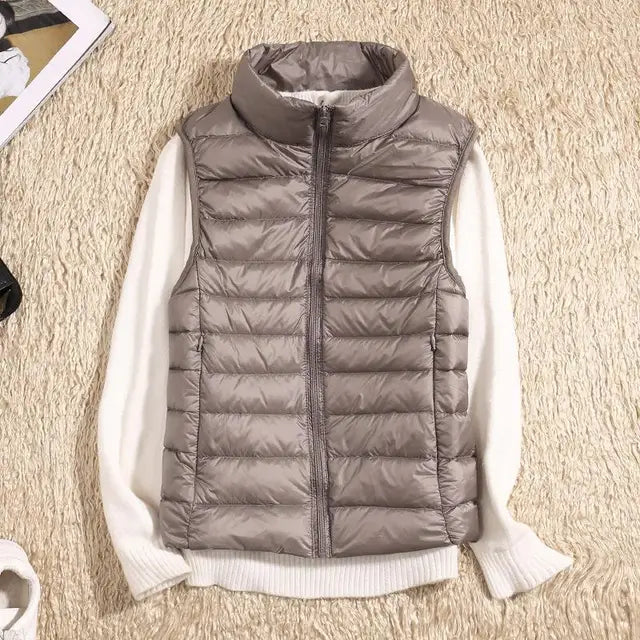 Dames Bodywarmer, Ultra Licht, Mouwloos, Donzen Look, Herfst/Winter