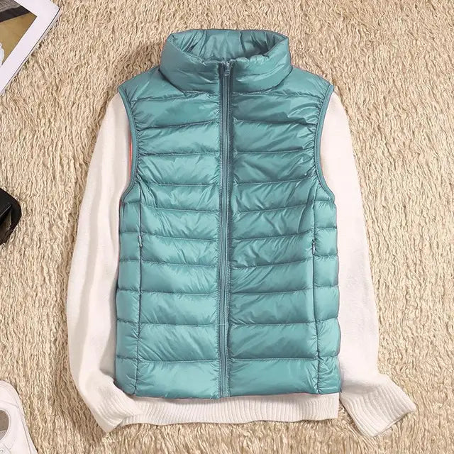 Dames Bodywarmer, Ultra Licht, Mouwloos, Donzen Look, Herfst/Winter