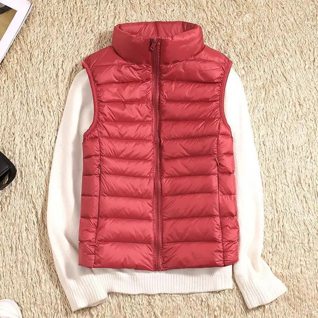 Dames Bodywarmer, Ultra Licht, Mouwloos, Donzen Look, Herfst/Winter
