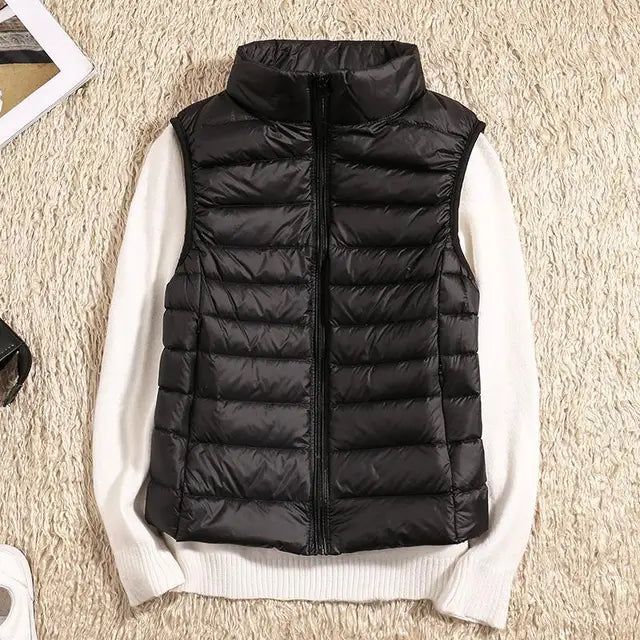 Dames Bodywarmer, Ultra Licht, Mouwloos, Donzen Look, Herfst/Winter