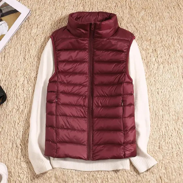 Dames Bodywarmer, Ultra Licht, Mouwloos, Donzen Look, Herfst/Winter