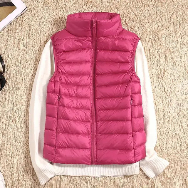 Dames Bodywarmer, Ultra Licht, Mouwloos, Donzen Look, Herfst/Winter