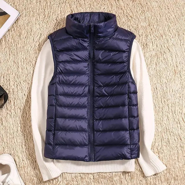 Dames Bodywarmer, Ultra Licht, Mouwloos, Donzen Look, Herfst/Winter