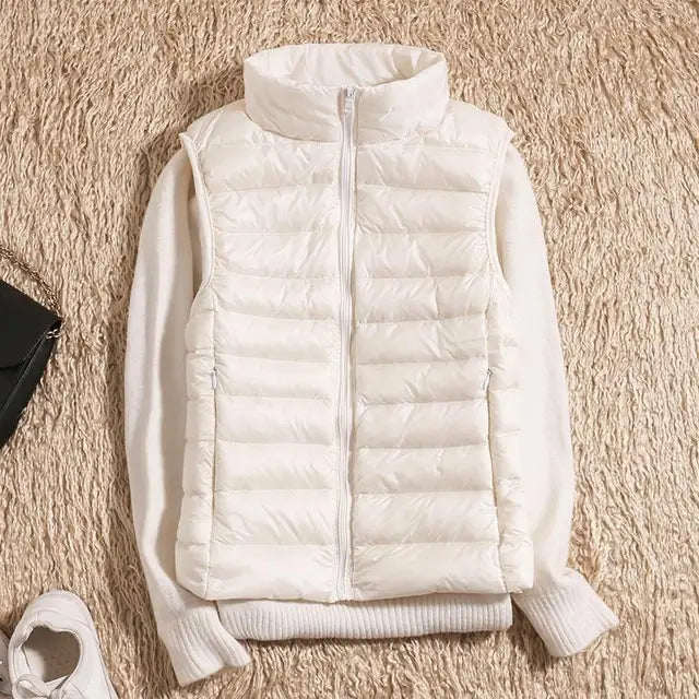 Dames Bodywarmer, Ultra Licht, Mouwloos, Donzen Look, Herfst/Winter