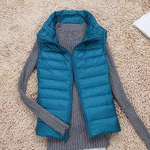 Dames Bodywarmer, Ultra Licht, Mouwloos, Donzen Look, Herfst/Winter
