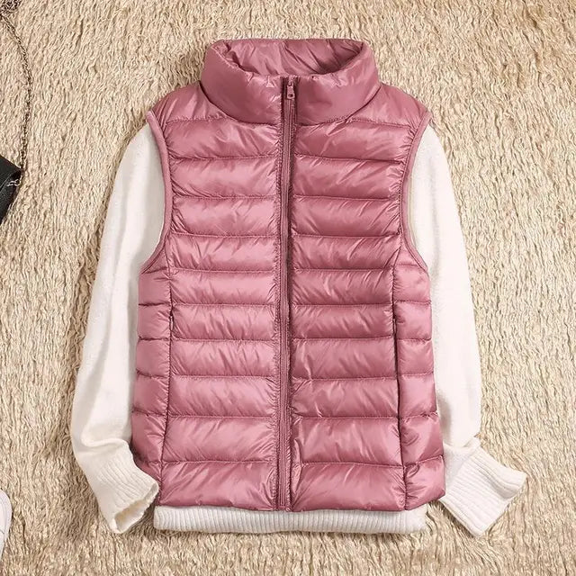 Dames Bodywarmer, Ultra Licht, Mouwloos, Donzen Look, Herfst/Winter