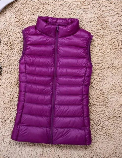 Dames Bodywarmer, Ultra Licht, Mouwloos, Donzen Look, Herfst/Winter
