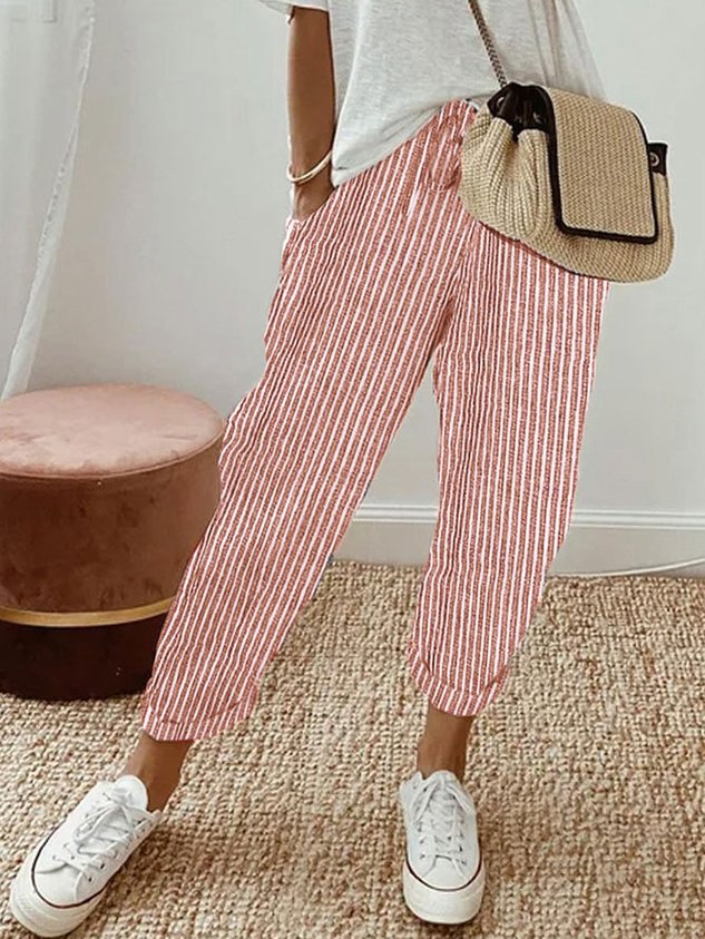 Dames Broek, Ademend, Hoge Taille, Wijde Pijpen, Lichtgewicht