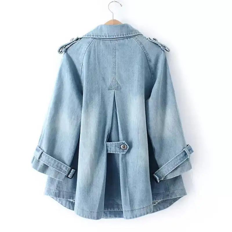 Ava Dames Jas | Lichtgewicht Denim, Double-Breasted 1