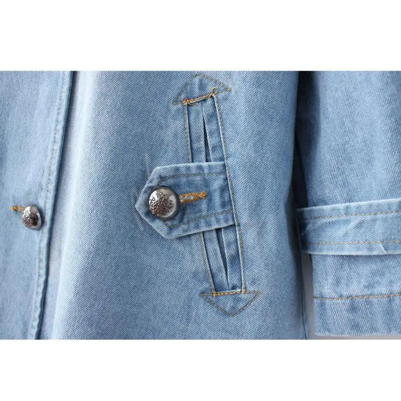 Ava Dames Jas | Lichtgewicht Denim, Double-Breasted 2