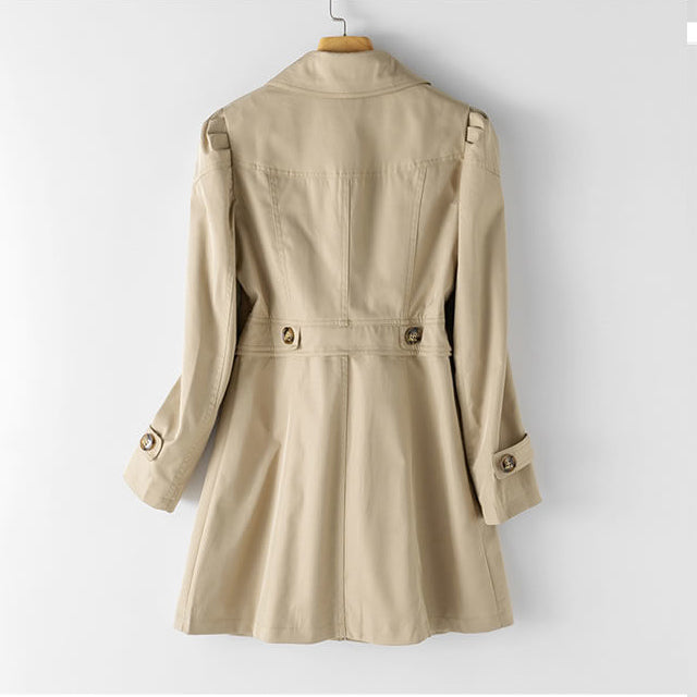 Bella Dames Trenchcoat | Premium Katoen-Polyester Mix, Elegant Zwart 3