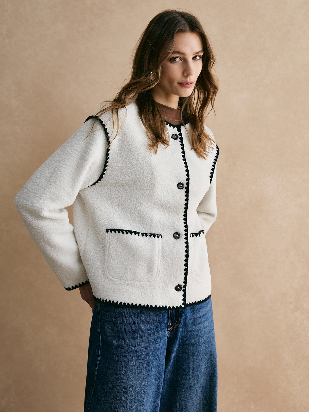 Britt Bouclé Jack Dames | Zachte Textuur, Casual-Chic 3