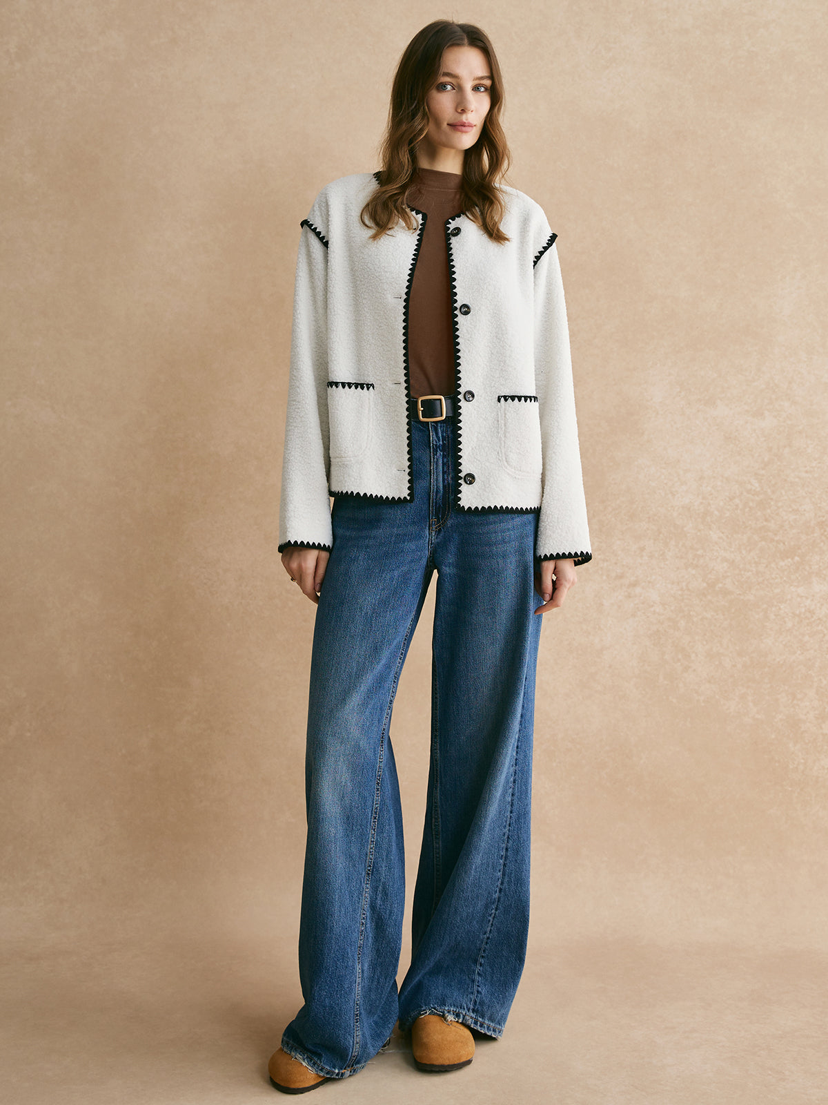 Britt Bouclé Jack Dames | Zachte Textuur, Casual-Chic 4