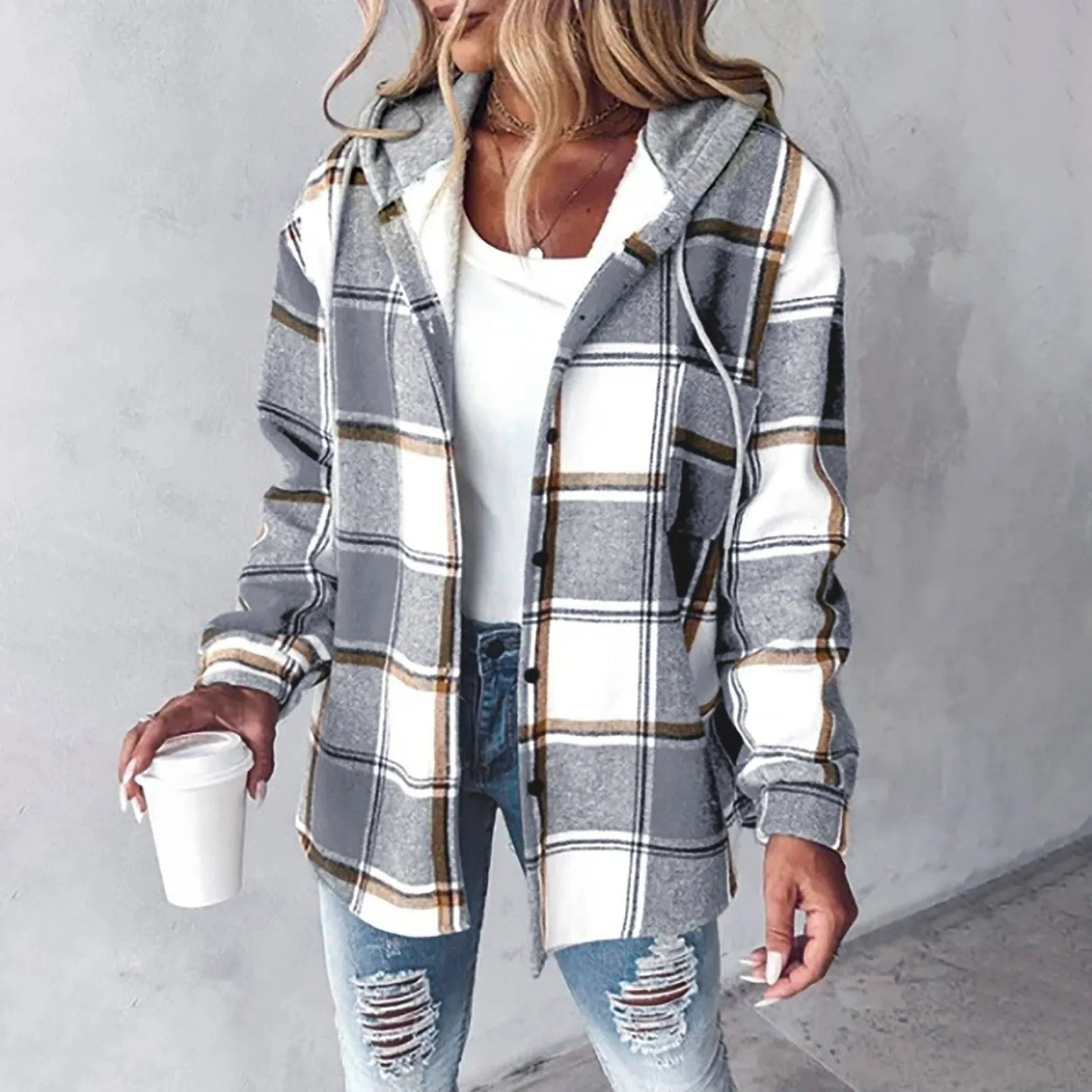 Carmen Dames Hoodie | Zachte Flanel, Casual Geruit 4
