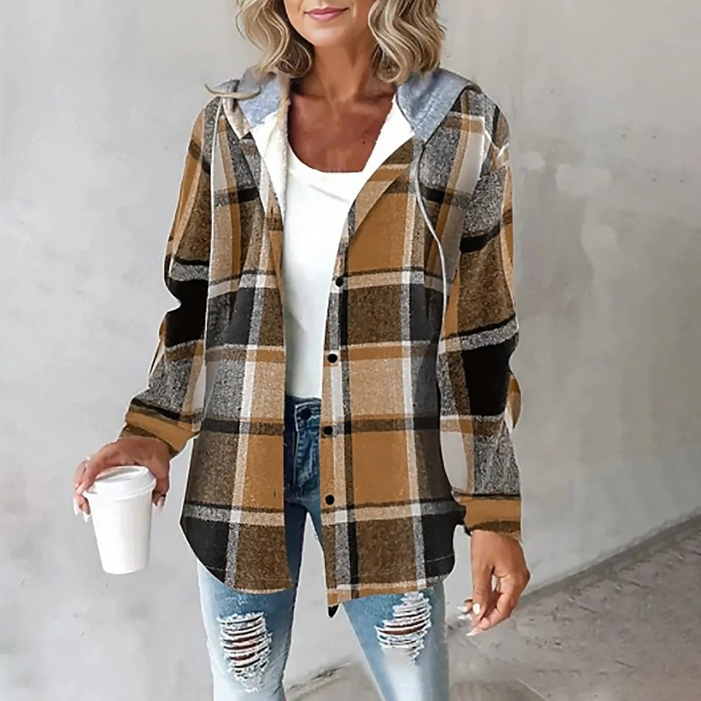 Carmen Dames Hoodie | Zachte Flanel, Casual Geruit 5