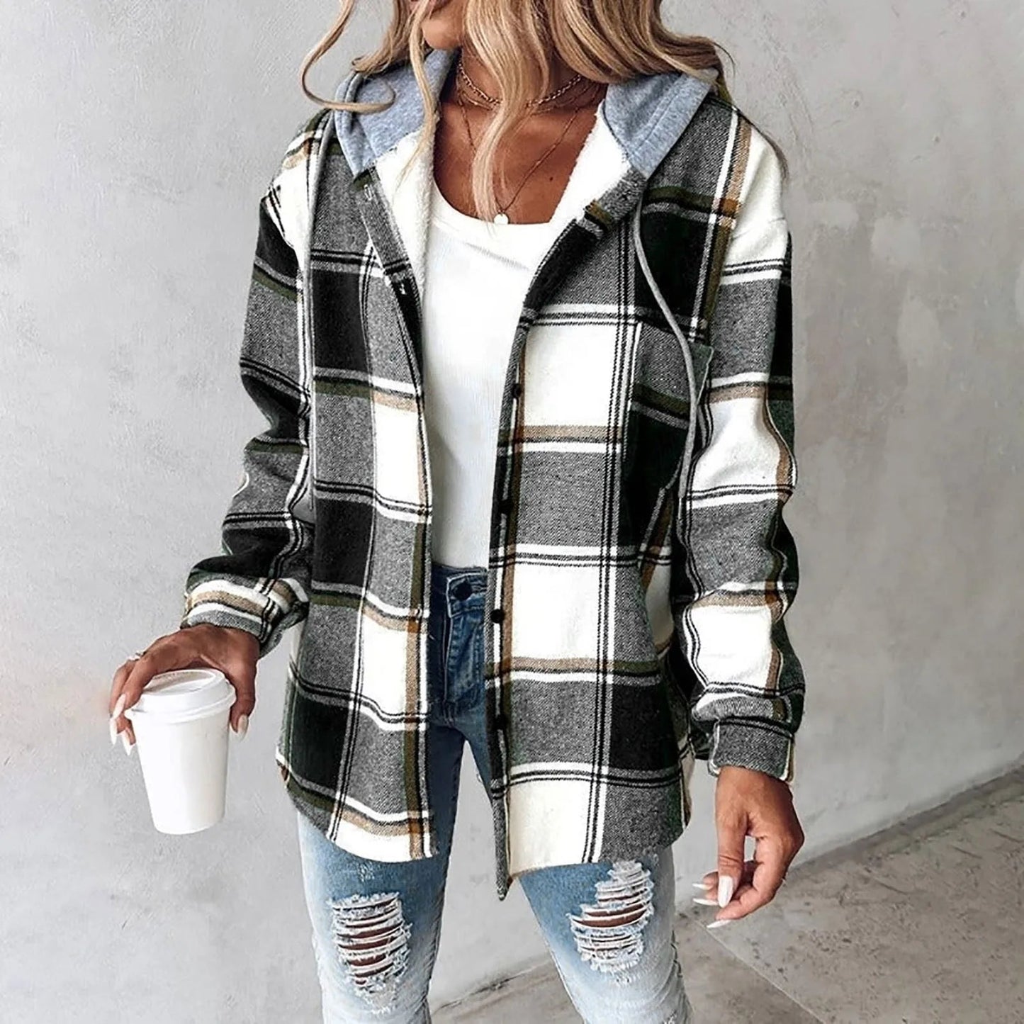 Carmen Dames Hoodie | Zachte Flanel, Casual Geruit 8