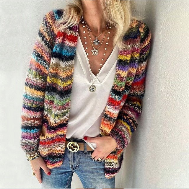 Catherine Dames Cardigan | Multicolor, Casual Comfort