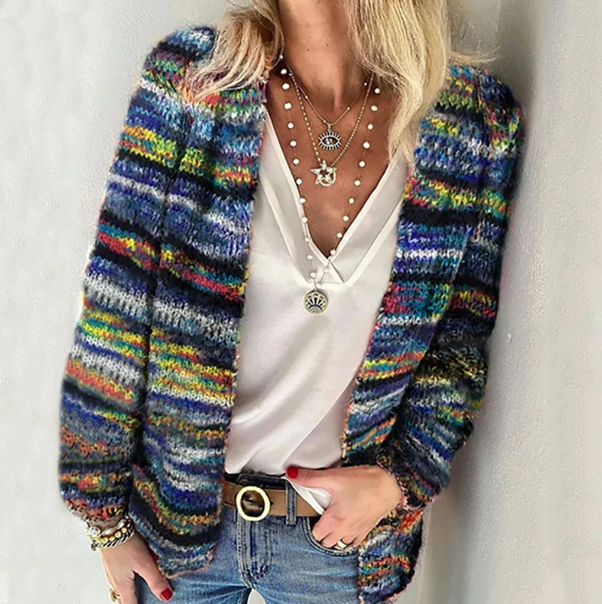 Catherine Dames Cardigan | Multicolor, Casual Comfort 1