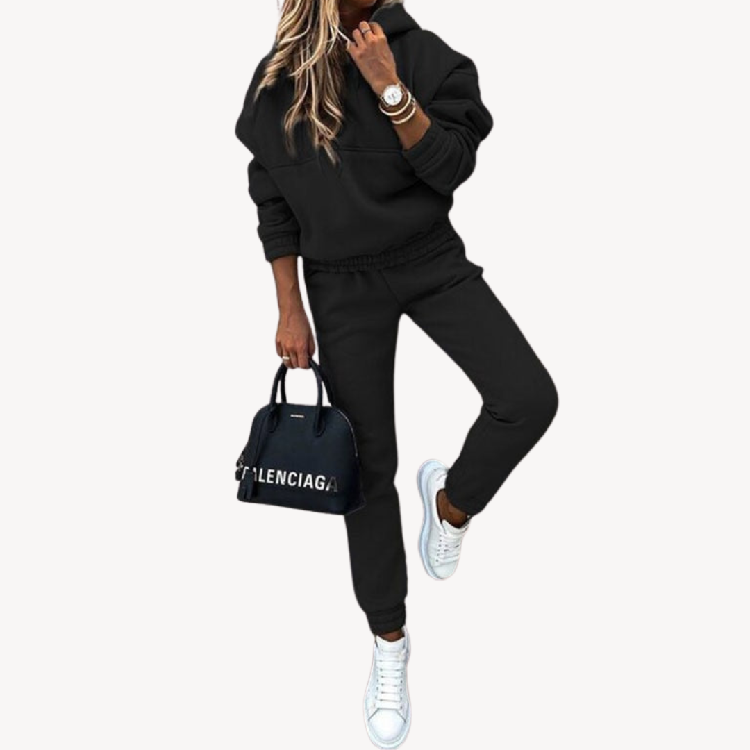 Kim Katoenen Loungewear Set Dames | Comfortabel, Relaxed-Fit Hoodie & Joggingbroek 1