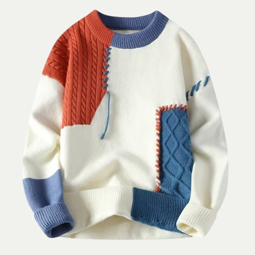 Daan Merino Wool Patchwork Coltrui Heren | Ademend, Casual en Comfortabel