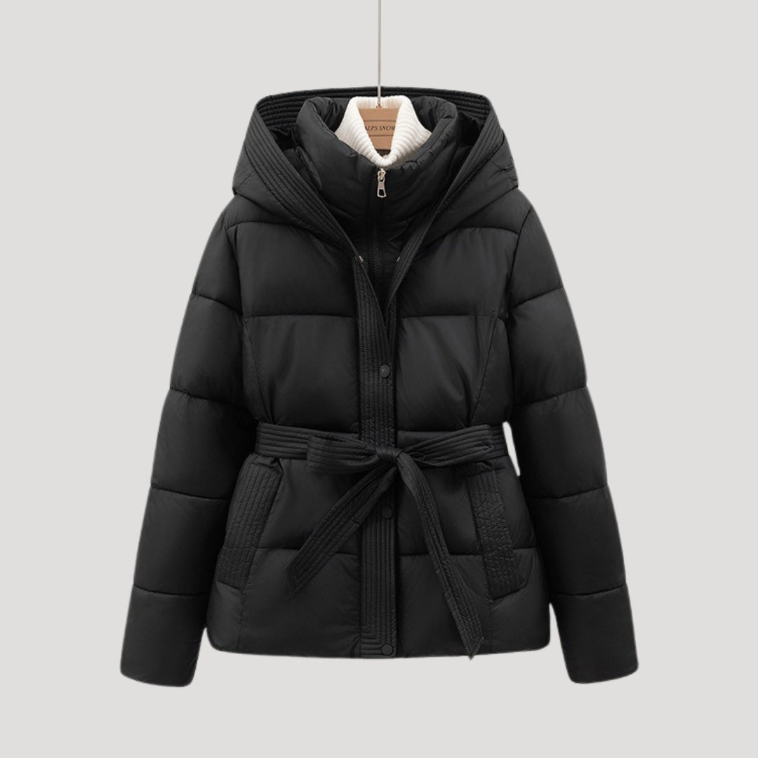 Kim Pufferjack Dames met Capuchon | Elegante Tailleband, Comfortabele Isolatie 1
