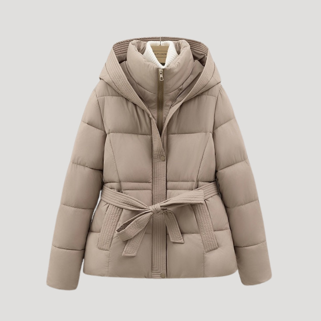 Kim Pufferjack Dames met Capuchon | Elegante Tailleband, Comfortabele Isolatie 3