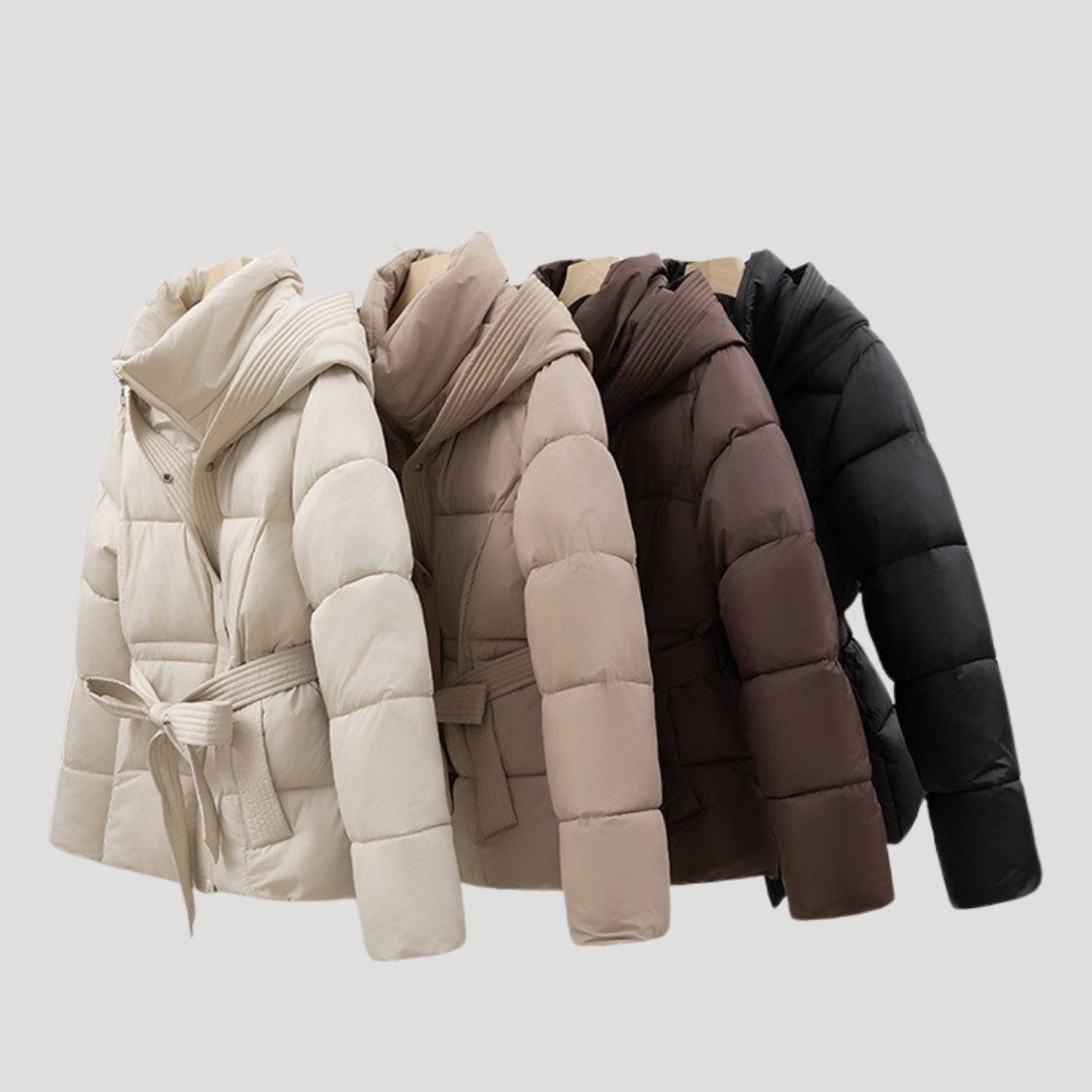Kim Pufferjack Dames met Capuchon | Elegante Tailleband, Comfortabele Isolatie 7
