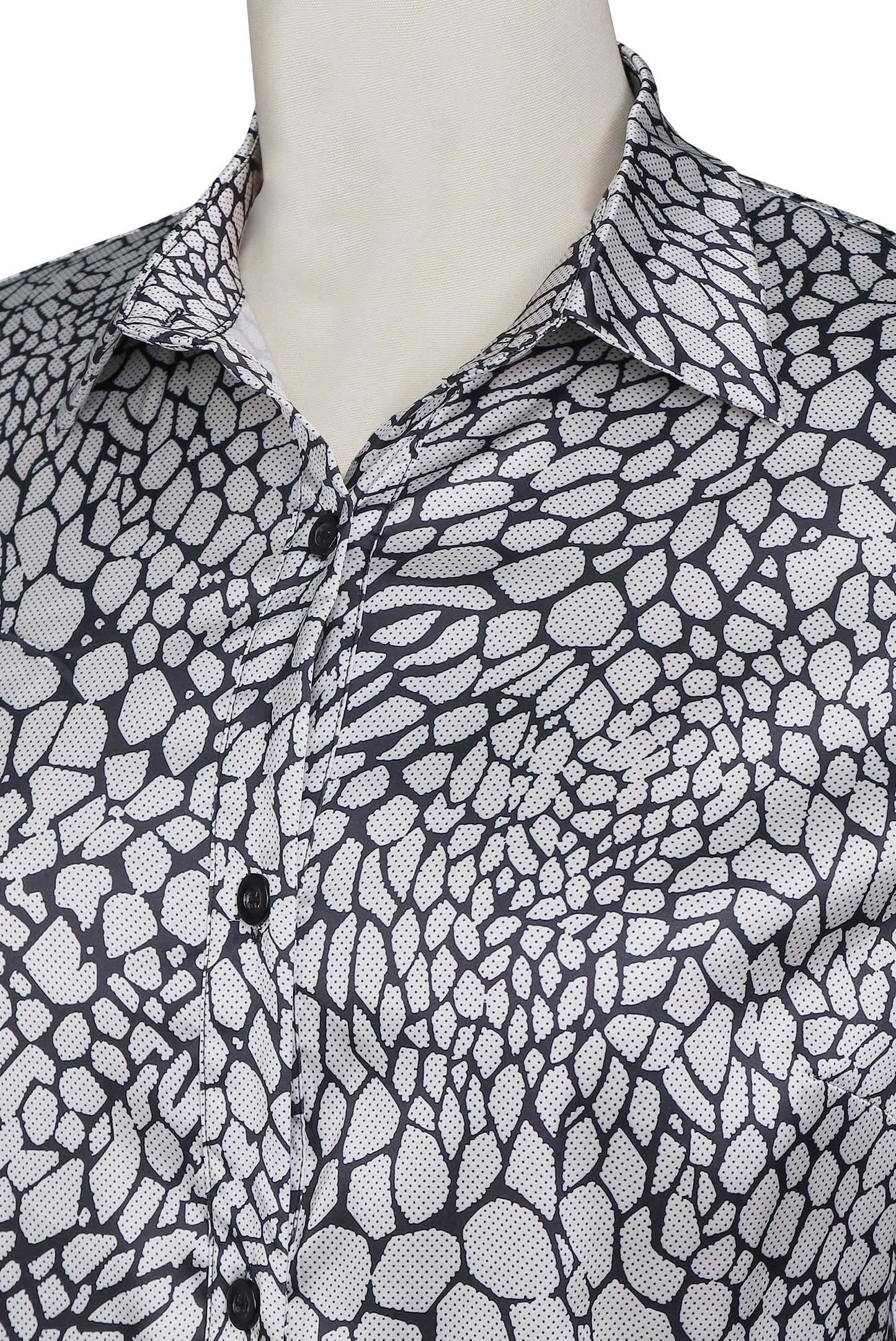 Mira Dames Blouse | Satijnen Slangenprint, Comfortabel 3