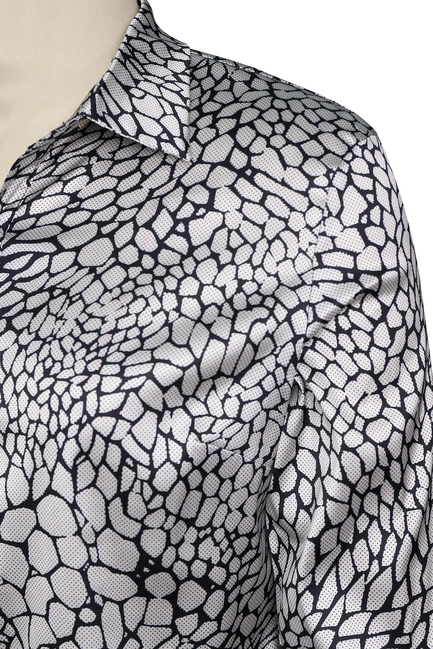 Mira Dames Blouse | Satijnen Slangenprint, Comfortabel 5