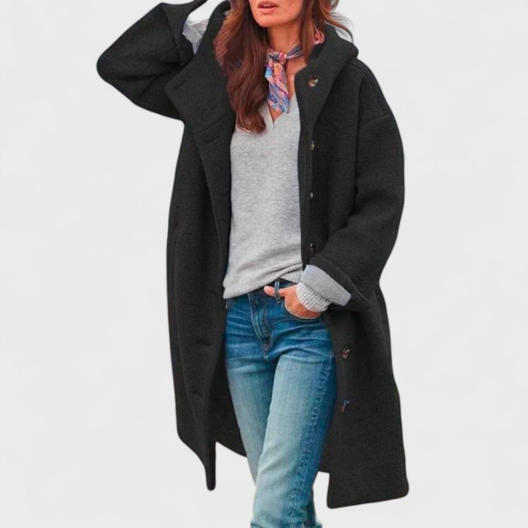 Olivia Dames Wollen Jas | Zachte Mix, Tijdloos Ontwerp 1