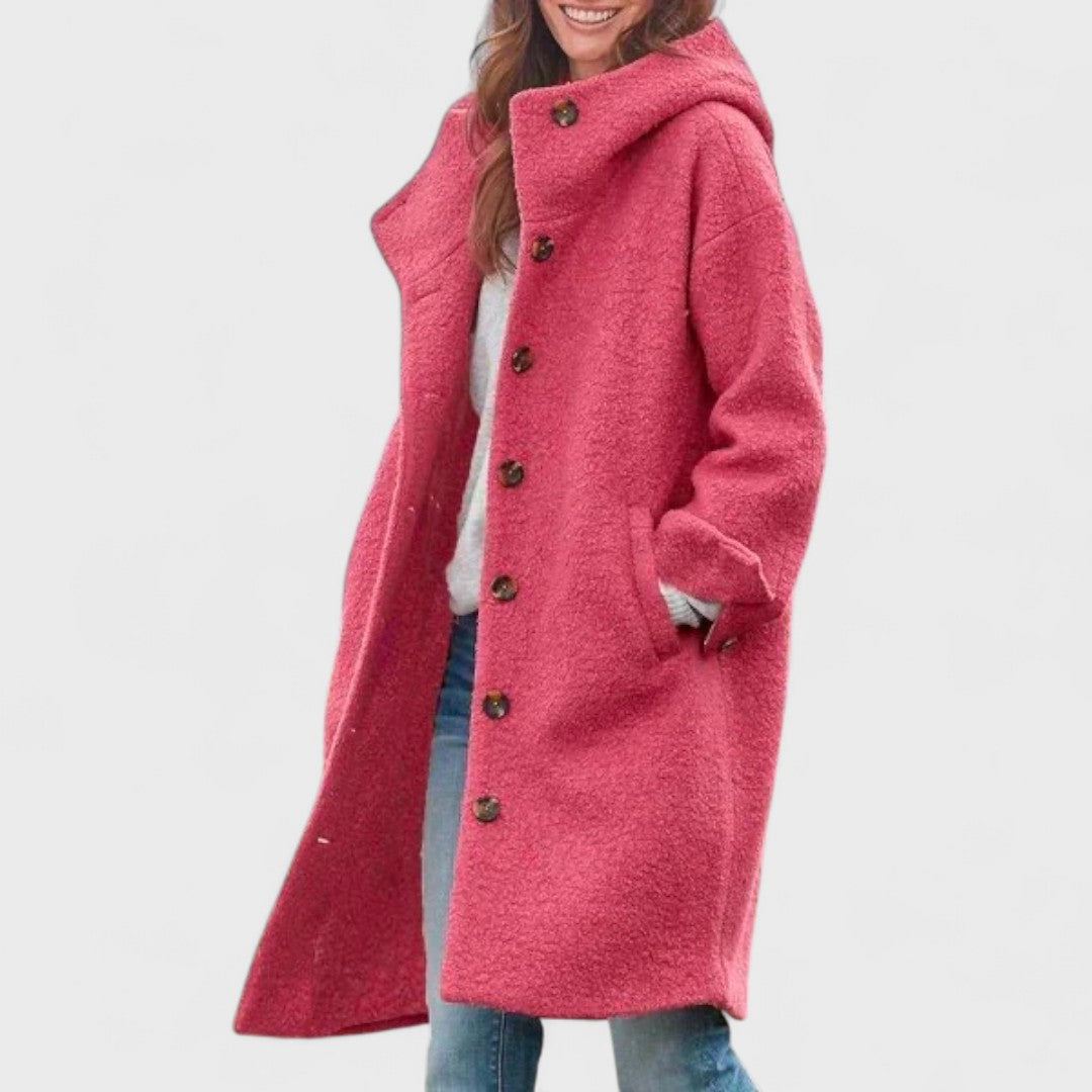 Olivia Dames Wollen Jas | Zachte Mix, Tijdloos Ontwerp 4