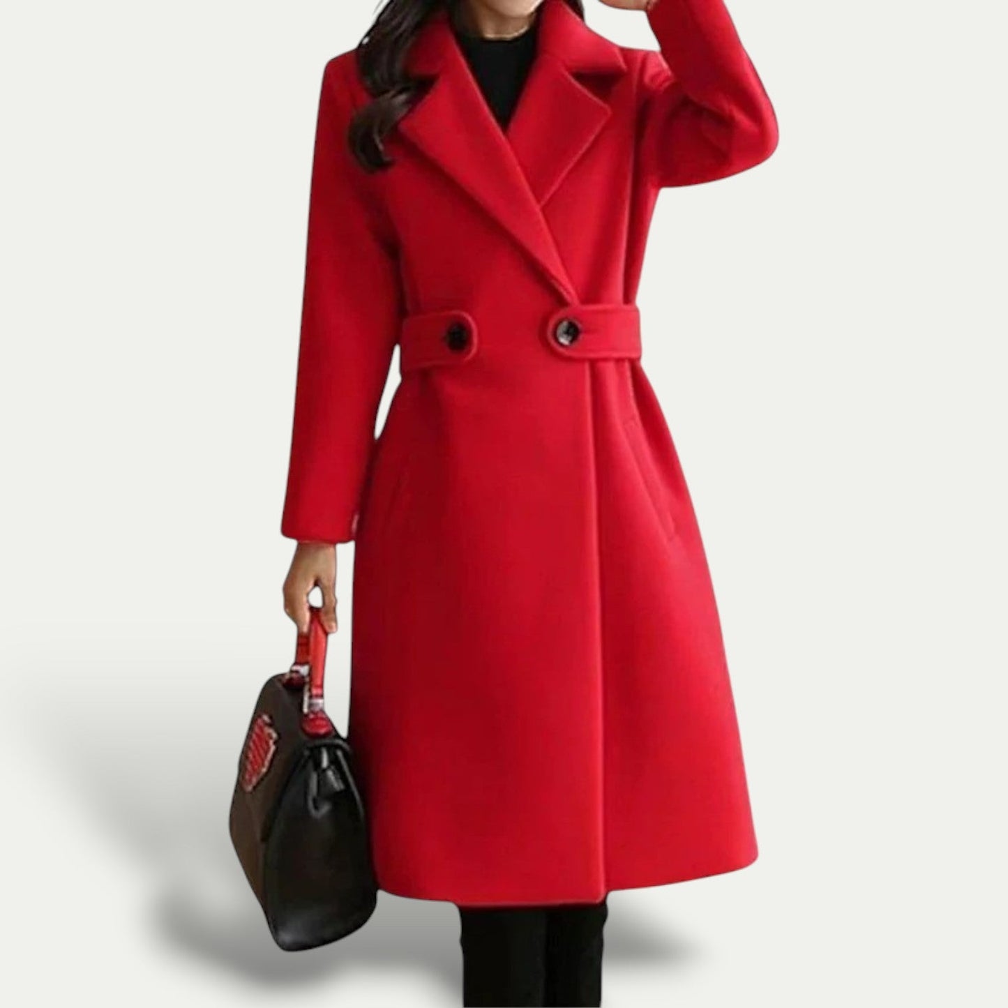 Rianne Wollen Lange Winterjas Dames | Getailleerd Met Smalle Riem, Tijdloos Design 2