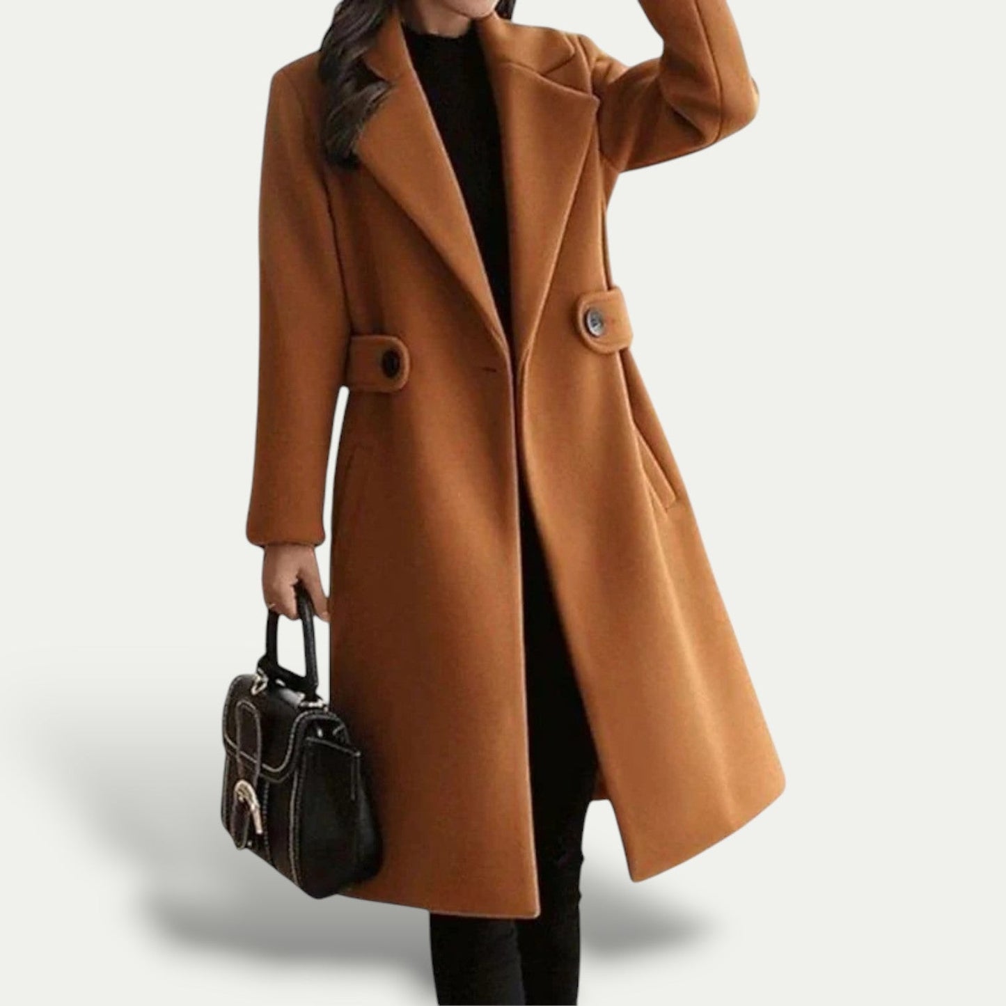 Rianne Wollen Lange Winterjas Dames | Getailleerd Met Smalle Riem, Tijdloos Design 3