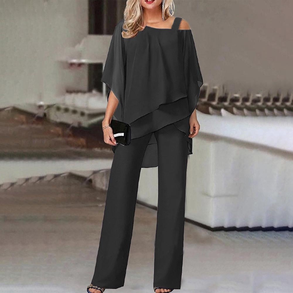 Dames 2-delig Set, Cold Shoulder, Elegant & Luchtig Design