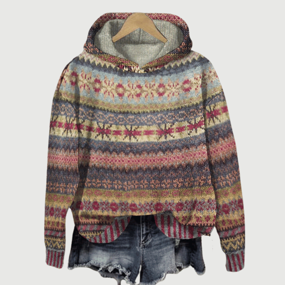 Sanne Noorse Dameshoodie | Traditioneel Patroon, Warm en Comfortabel