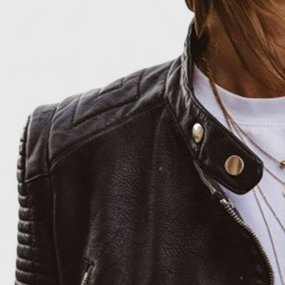Santos Leren Jas Dames | Hoogwaardig Leer, Tijdloos Ontwerp 1