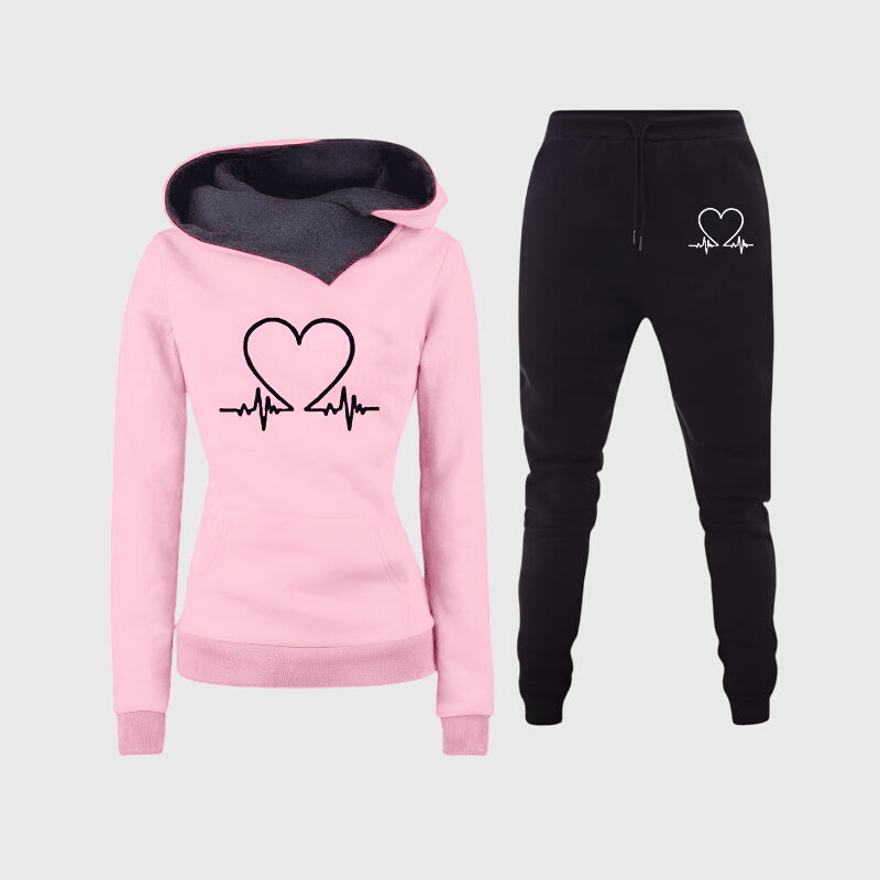Sava Dames Sportset | Zachte Stof met Hartmotief, Veelzijdig Design