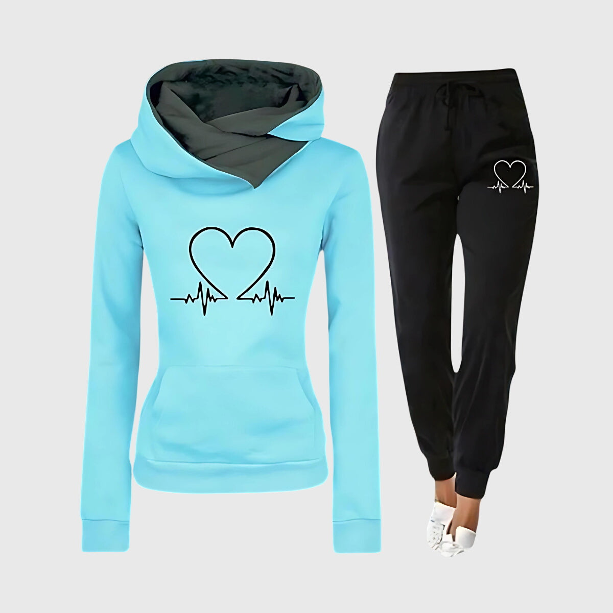 Sava Dames Sportset | Zachte Stof met Hartmotief, Veelzijdig Design 1