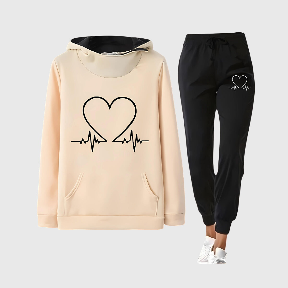 Sava Dames Sportset | Zachte Stof met Hartmotief, Veelzijdig Design 3