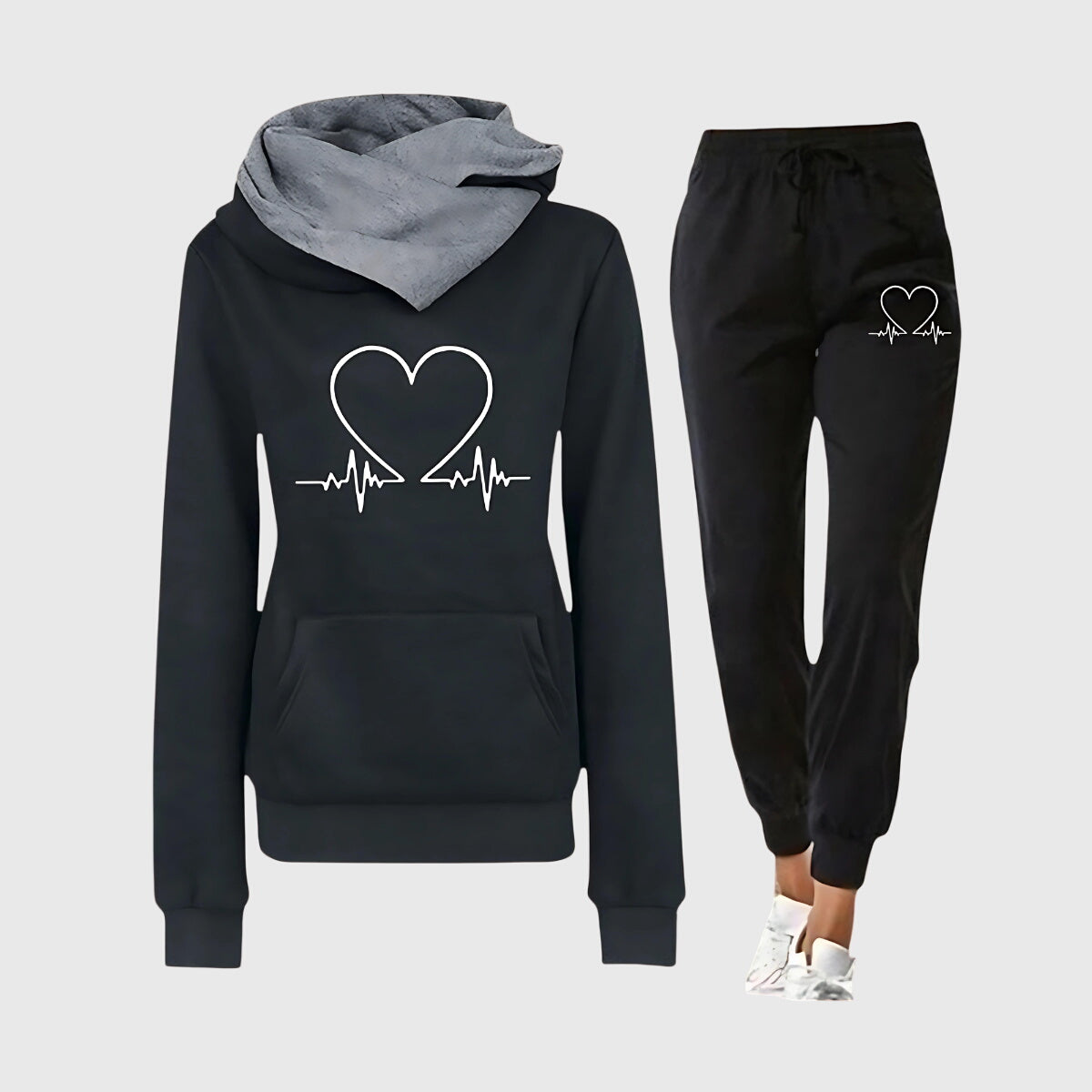 Sava Dames Sportset | Zachte Stof met Hartmotief, Veelzijdig Design 4