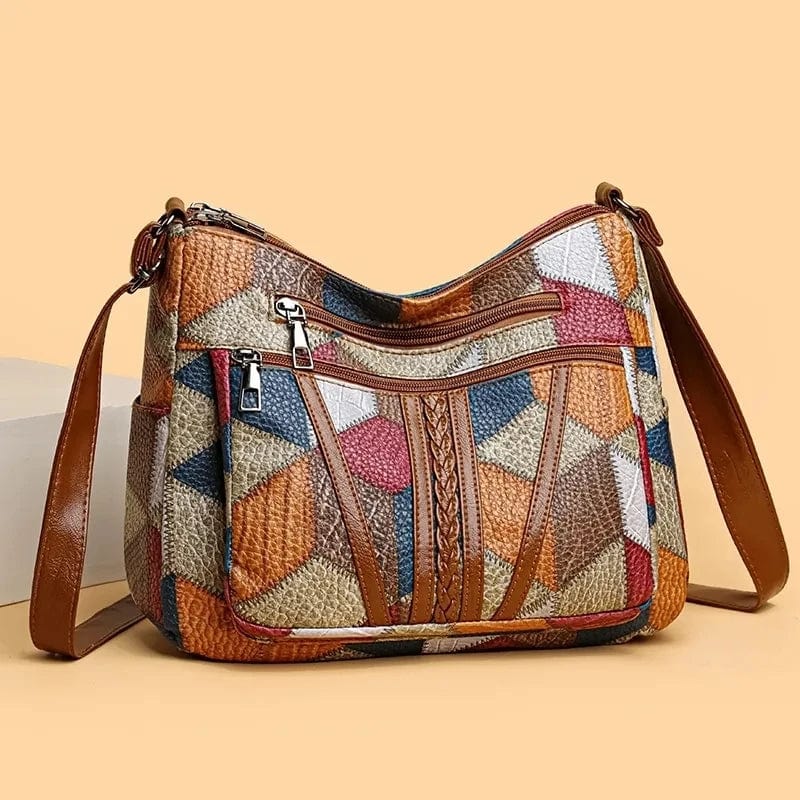 Sola Handtas Dames | Unieke Mozaïek Leer, Functioneel Design 1