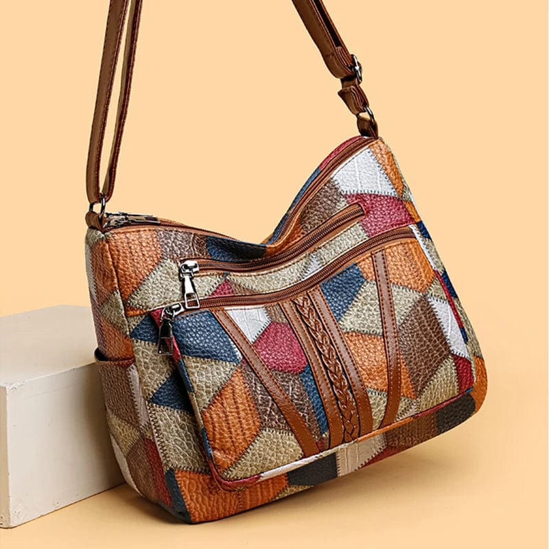 Sola Handtas Dames | Unieke Mozaïek Leer, Functioneel Design 2