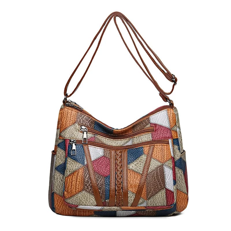 Sola Handtas Dames | Unieke Mozaïek Leer, Functioneel Design 7