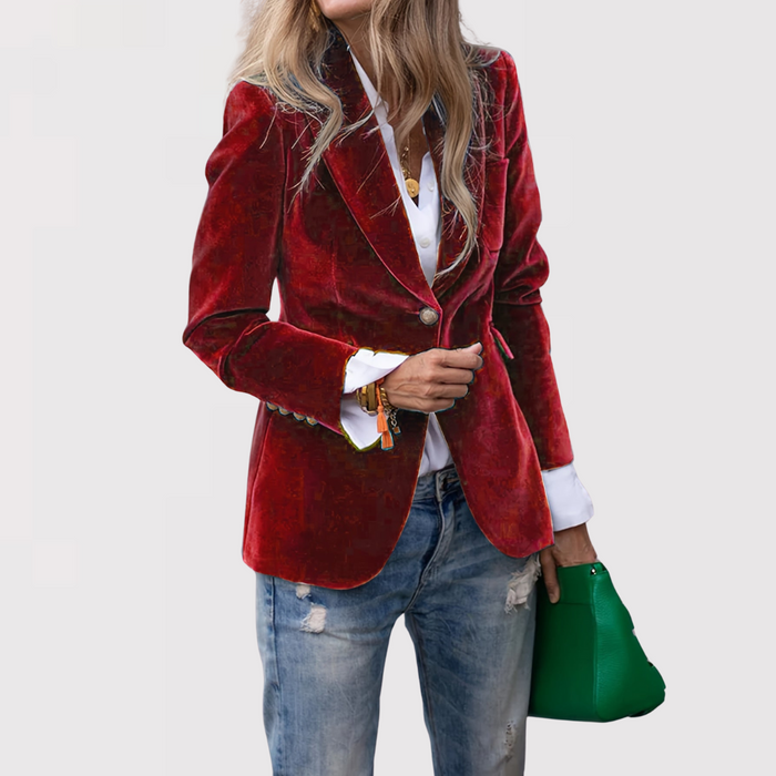 Sophie Vrouwen Fluwelen Jas | Luxe Materiaal, Elegante Stijl