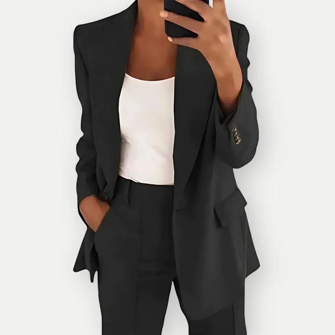 Dames Blazer Set, Tweedelig Pak, Elegant, Meerdere Kleuren