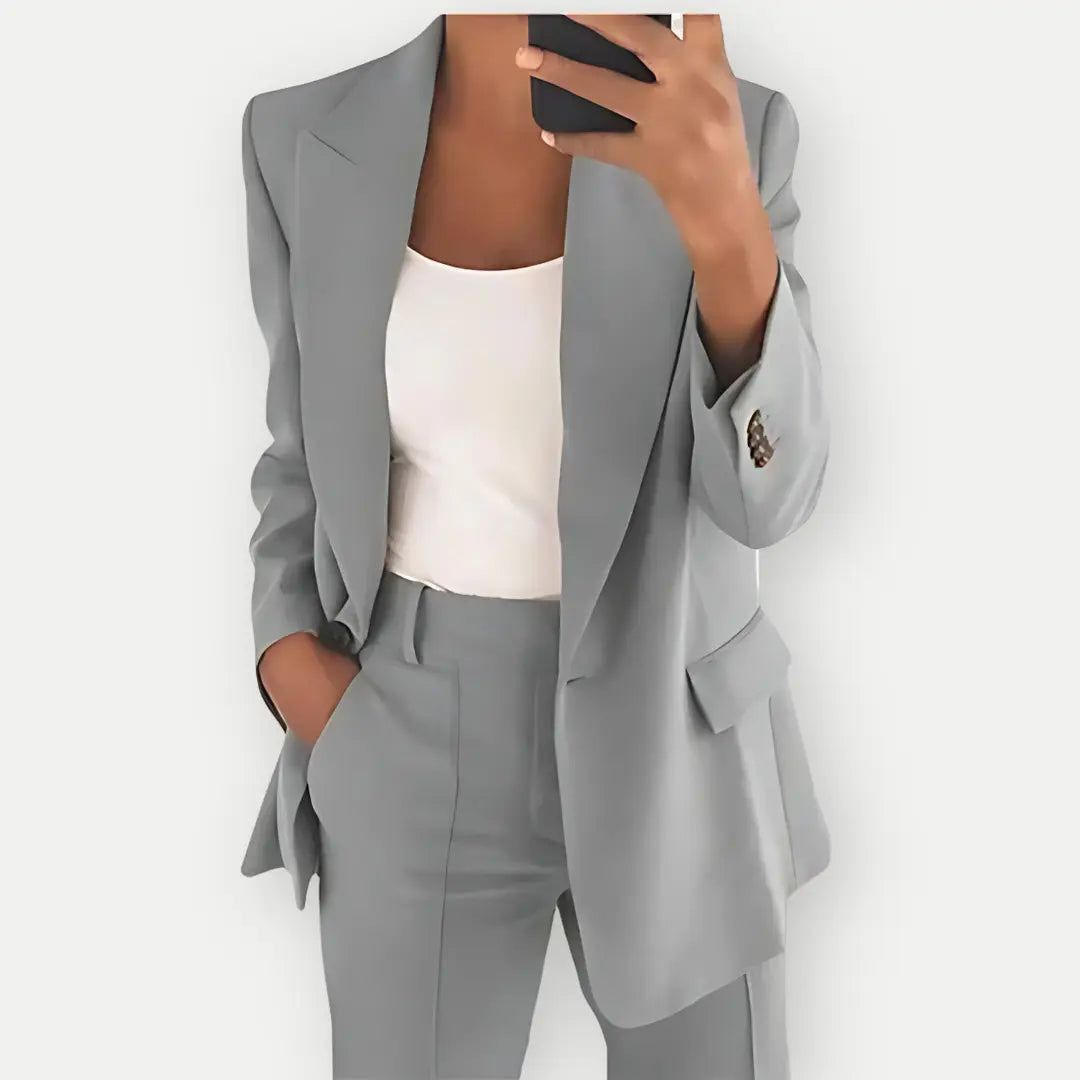 Dames Blazer Set, Tweedelig Pak, Elegant, Meerdere Kleuren
