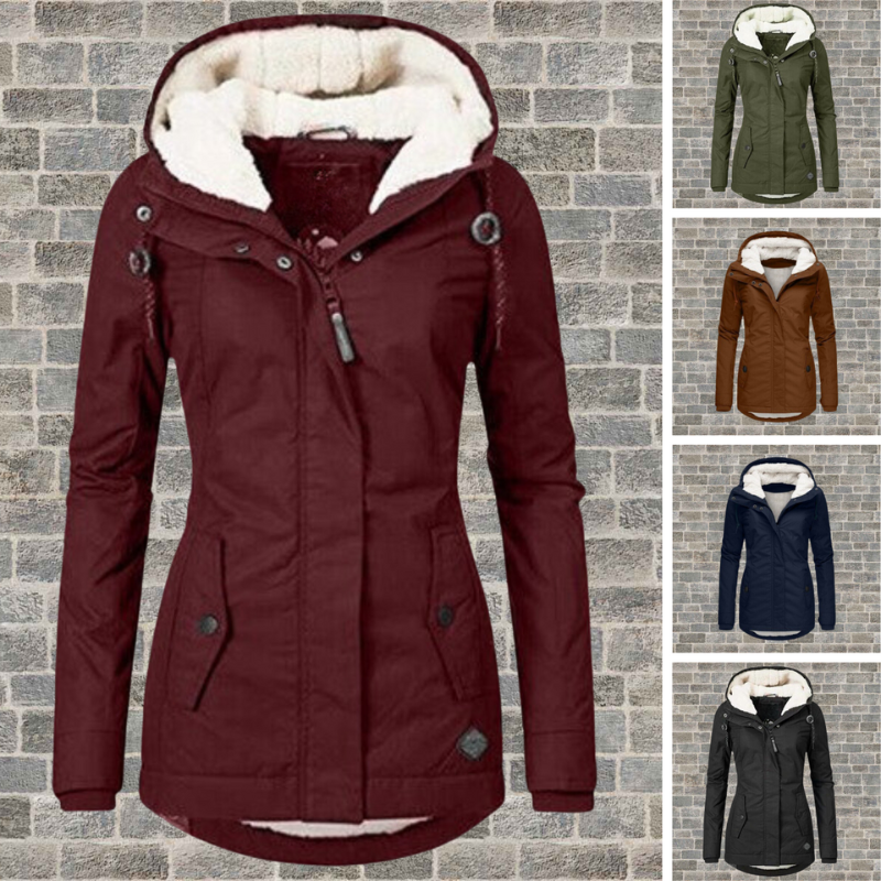 Anne Dames Winterjas met Capuchon, Warm en Waterdicht