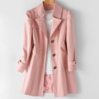 Bella Dames Trenchcoat | Premium Katoen-Polyester Mix, Elegant Zwart 2
