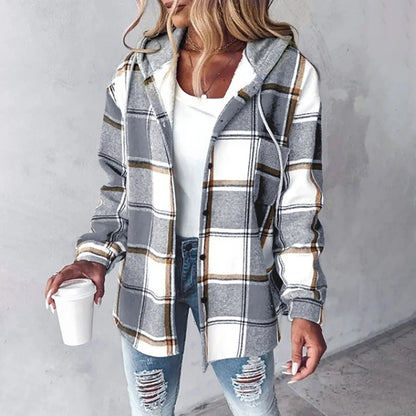 Carmen Dames Hoodie | Zachte Flanel, Casual Geruit 4