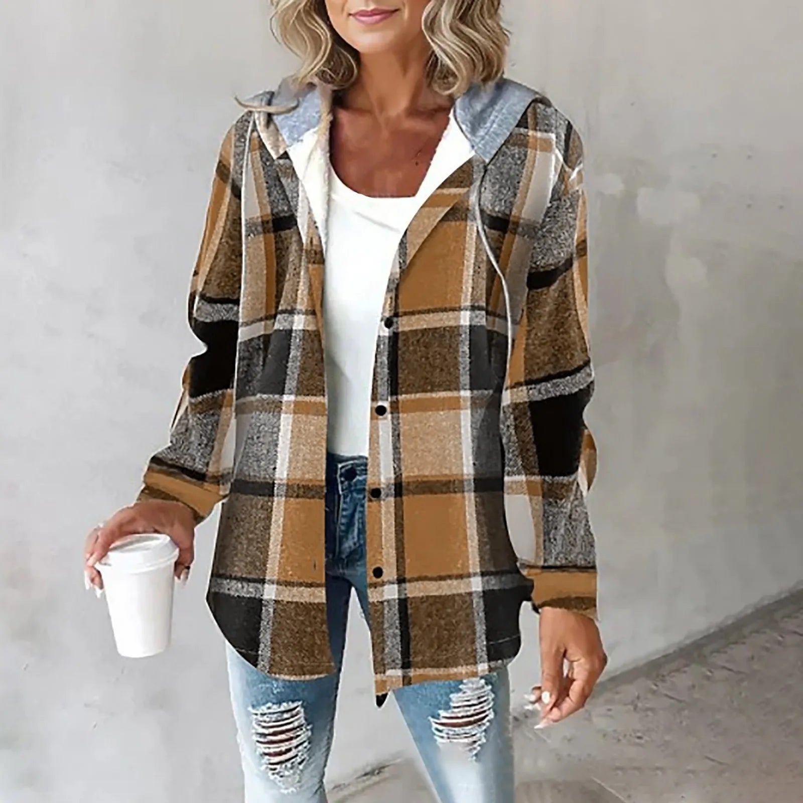 Carmen Dames Hoodie | Zachte Flanel, Casual Geruit 5